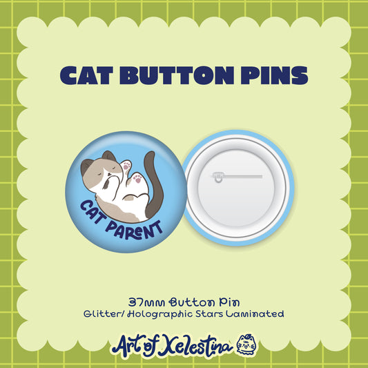 Cat Button Pins