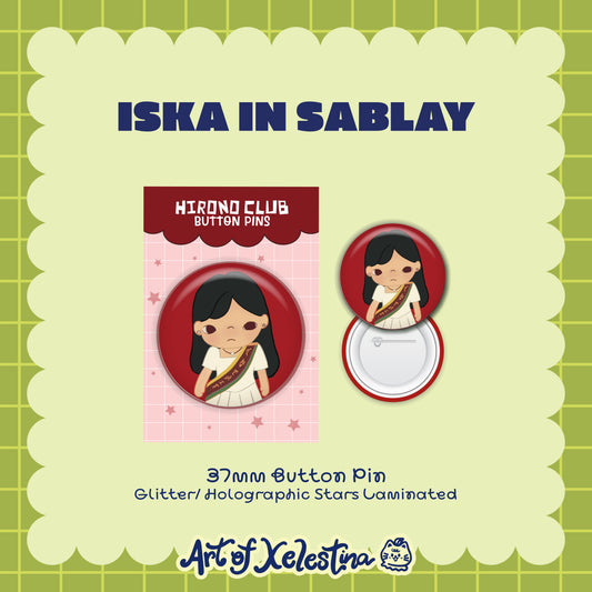 Hirono Inspired University Button Pins