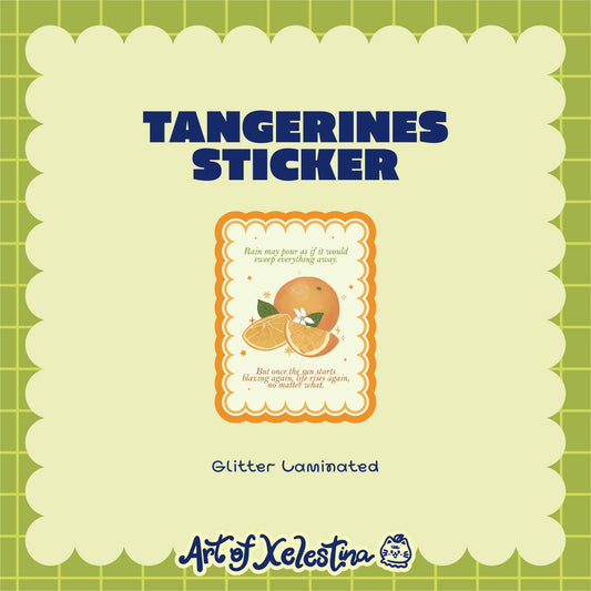 Tangerines Waterproof Vinyl Stickers