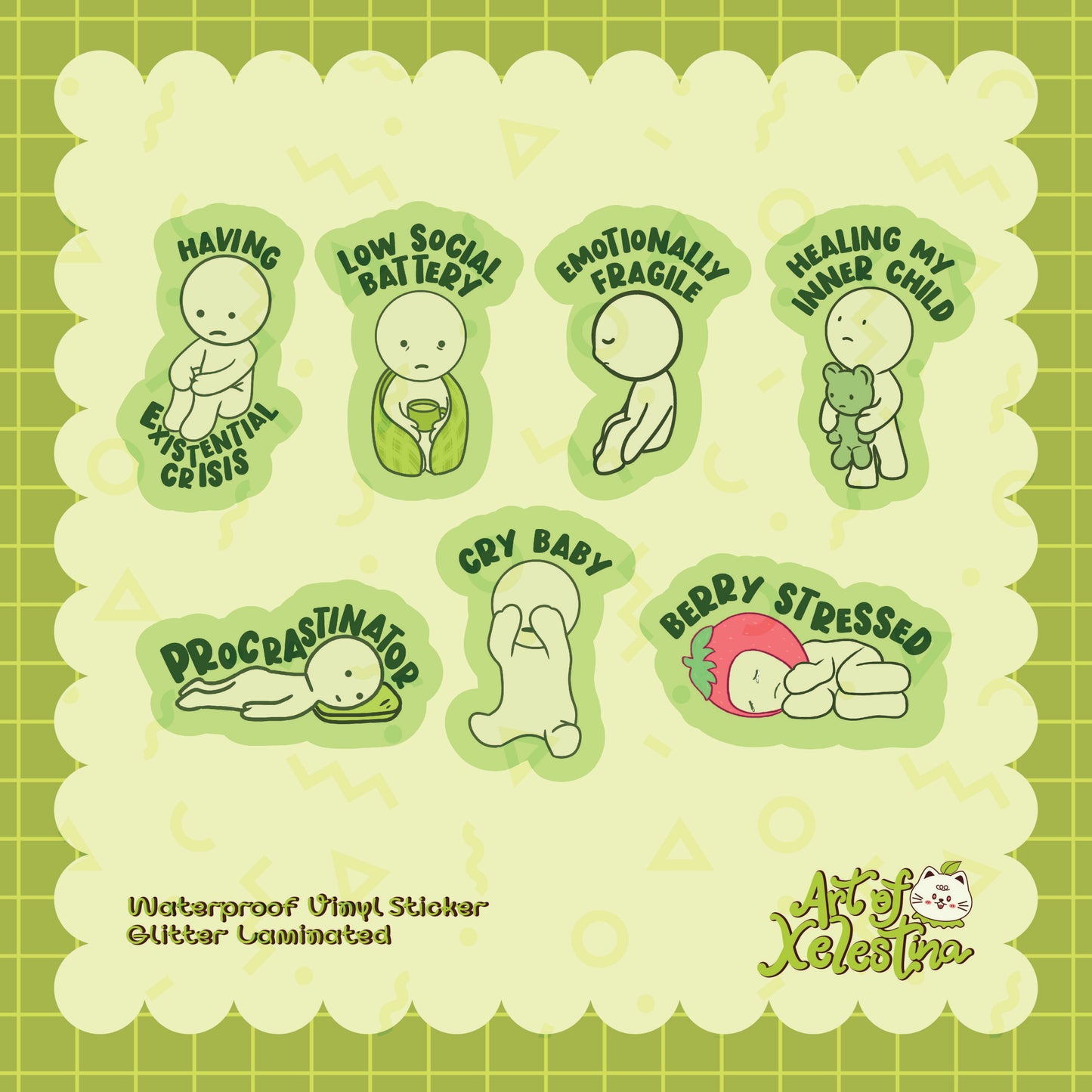 Smiski Adulting Sticker Pack