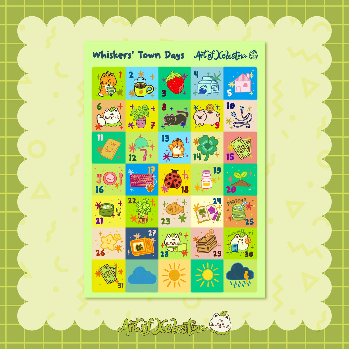 Whisker's Town Sticker Sheets