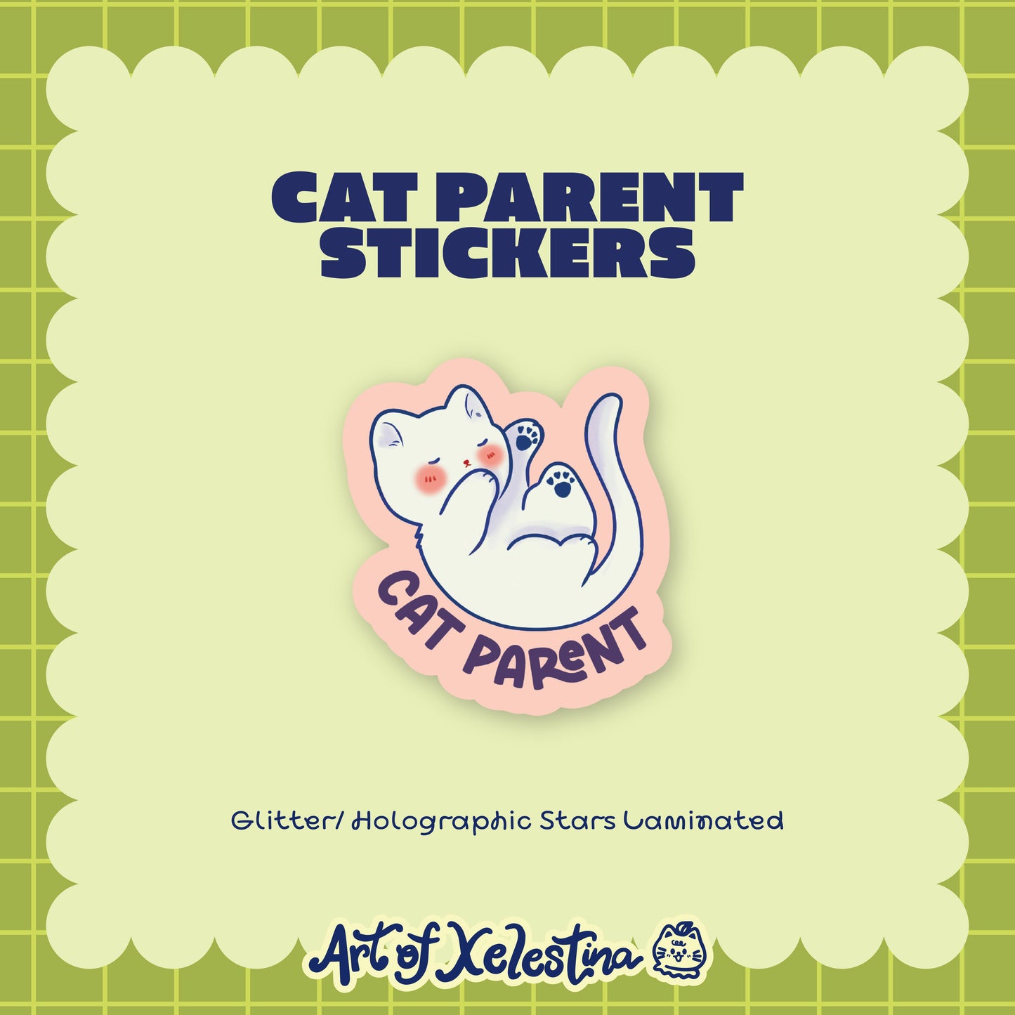 Waterproof Cat Parents Vinyl Stickers