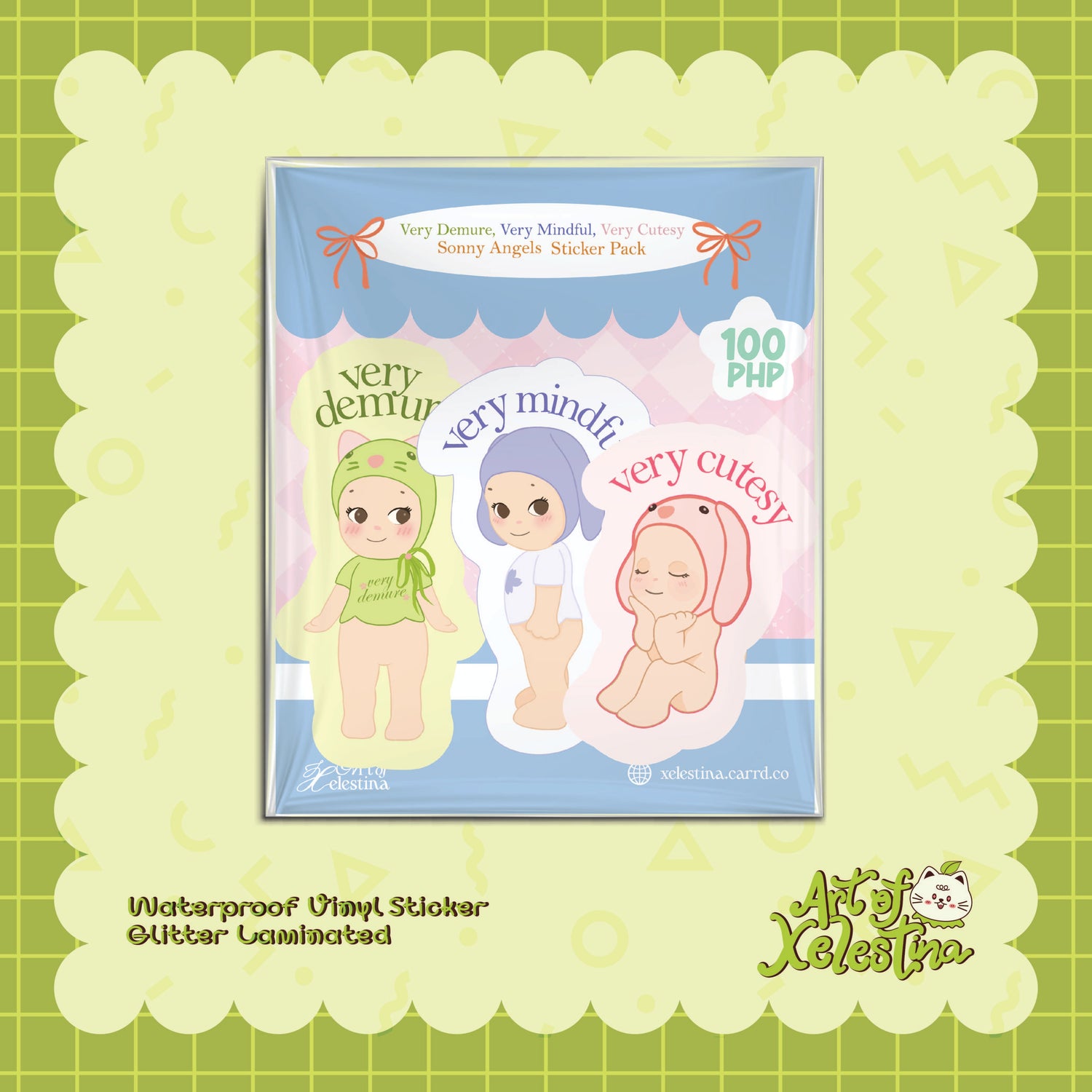 Cute fan art collection featuring illustrated characters, playful designs, stickers, and prints made in Xelestina Art Shop’s soft and cozy aesthetic.