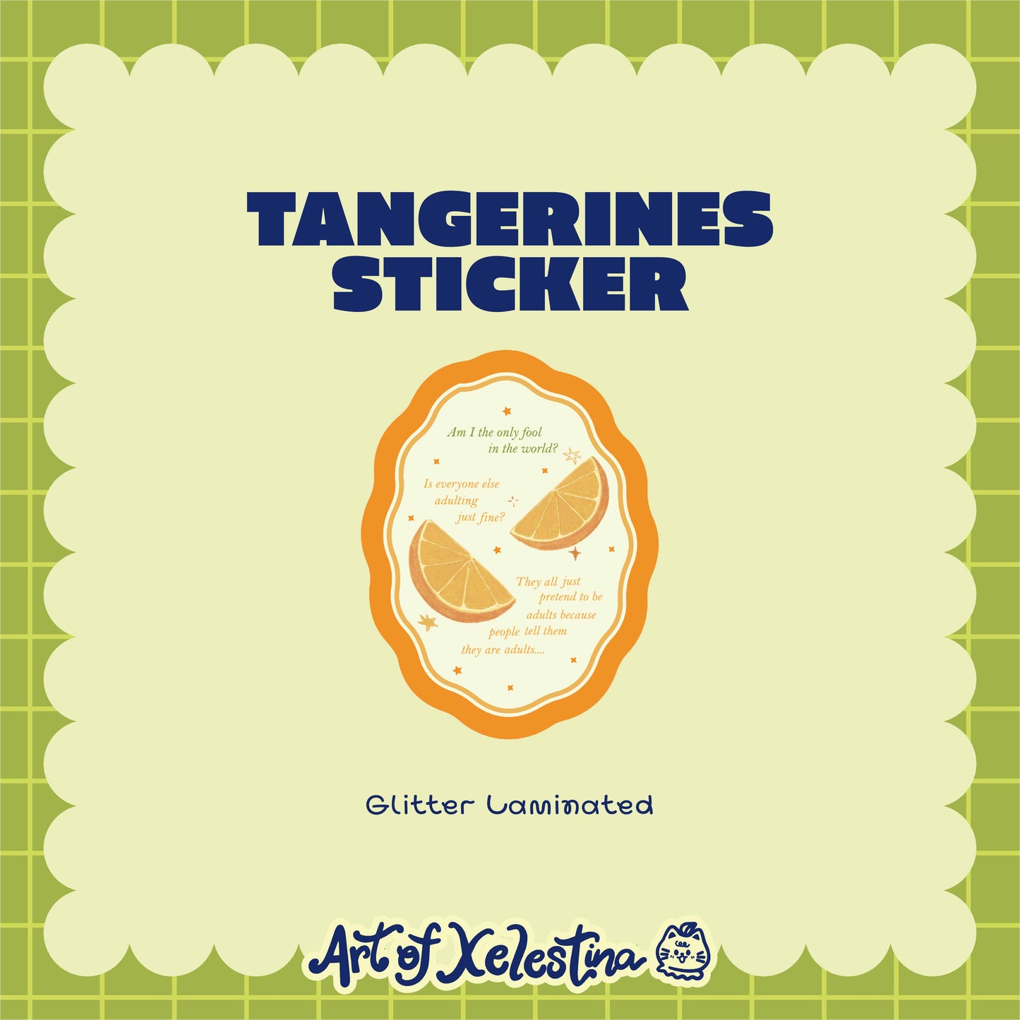 Tangerines Waterproof Vinyl Stickers
