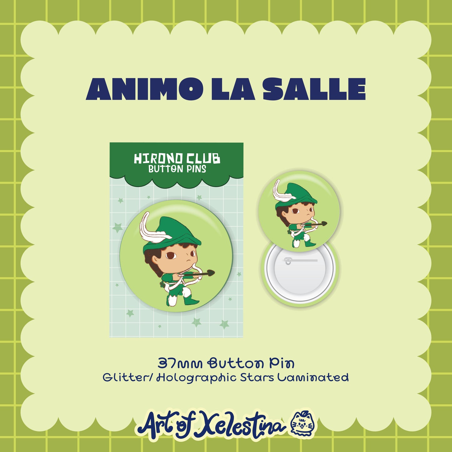 Hirono Inspired University Button Pins