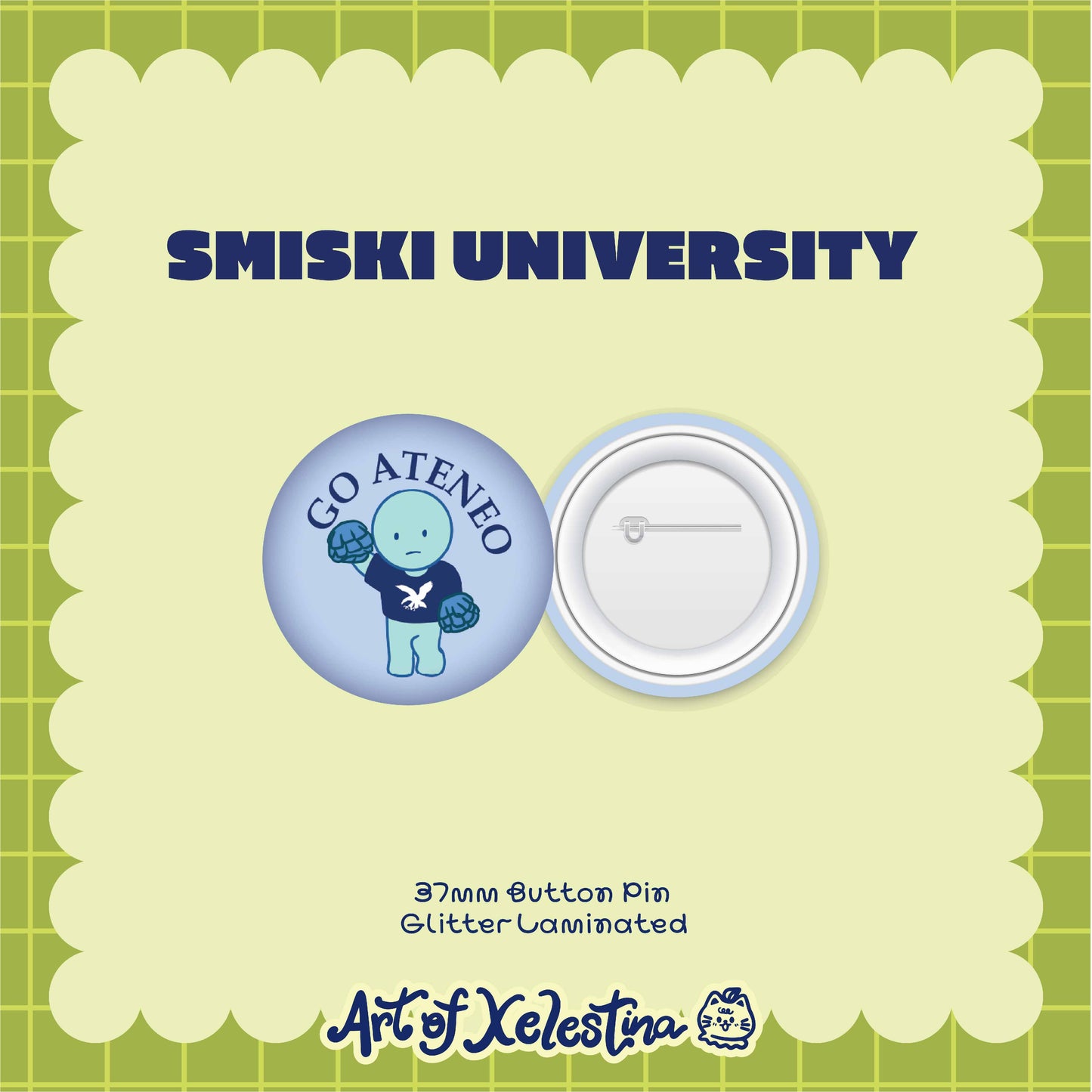 Smiski Universities Button Pins