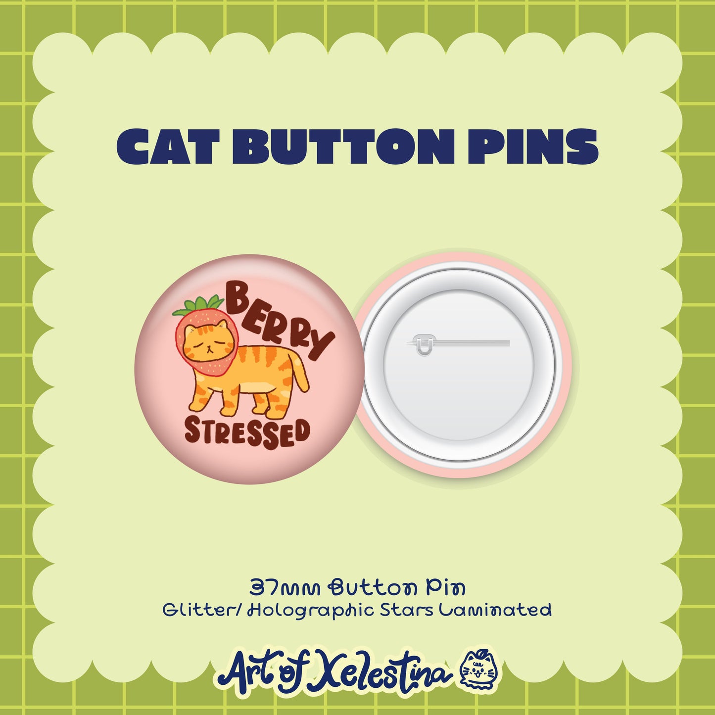 Cat Button Pins