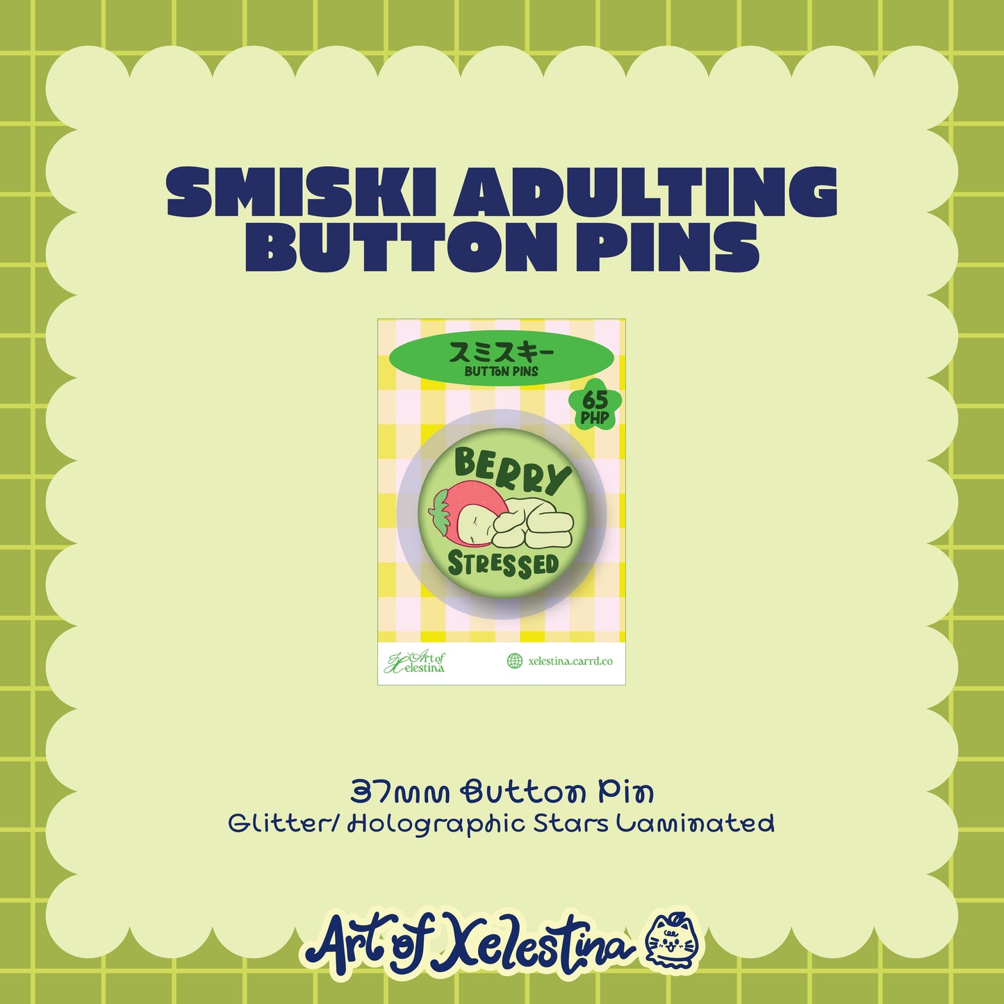 Smiski Adulting Button Pins