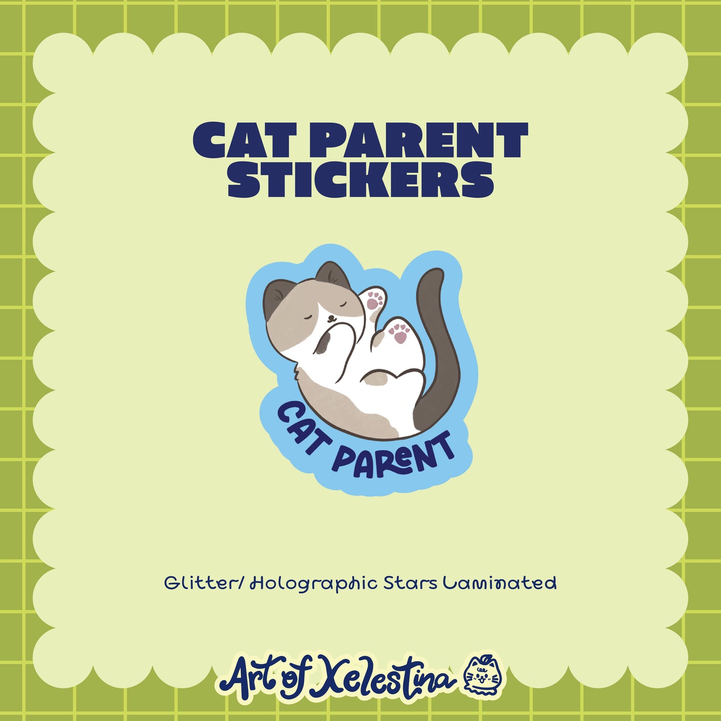 Waterproof Cat Parents Vinyl Stickers