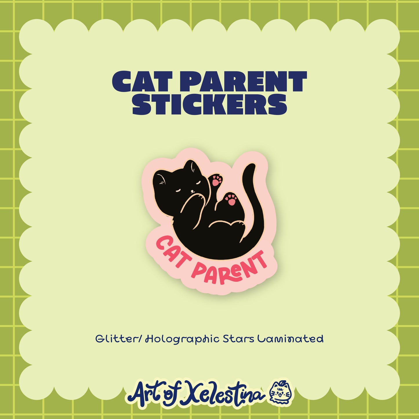 Waterproof Cat Parents Vinyl Stickers