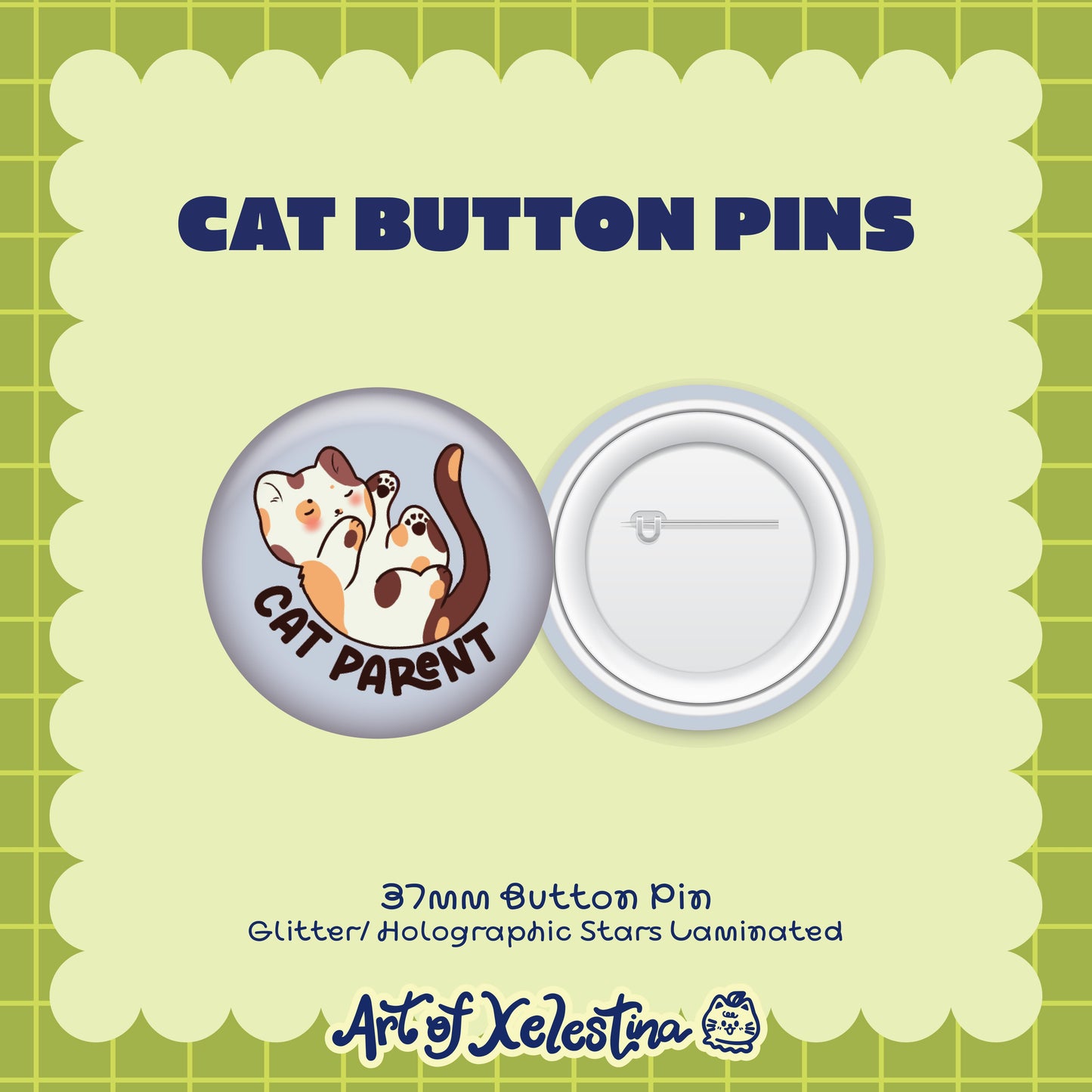 Cat Button Pins
