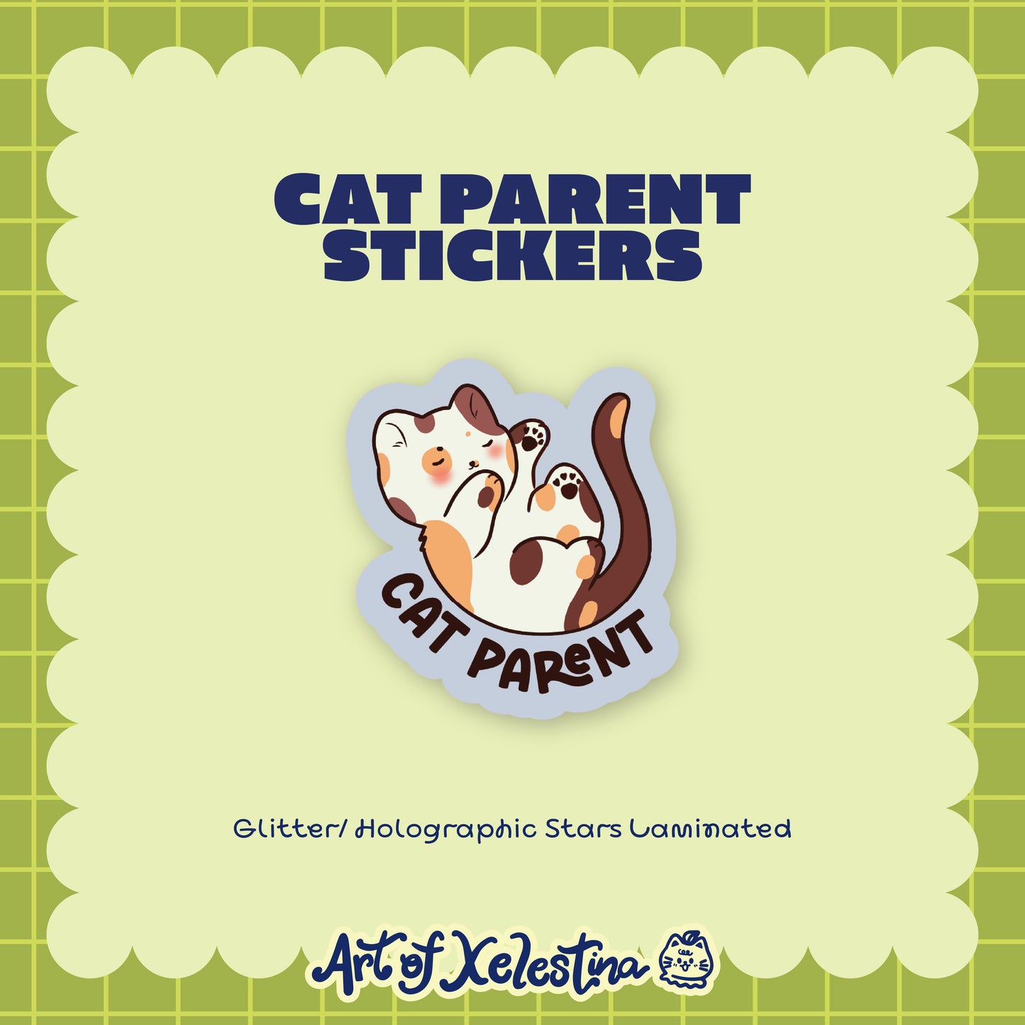 Waterproof Cat Parents Vinyl Stickers