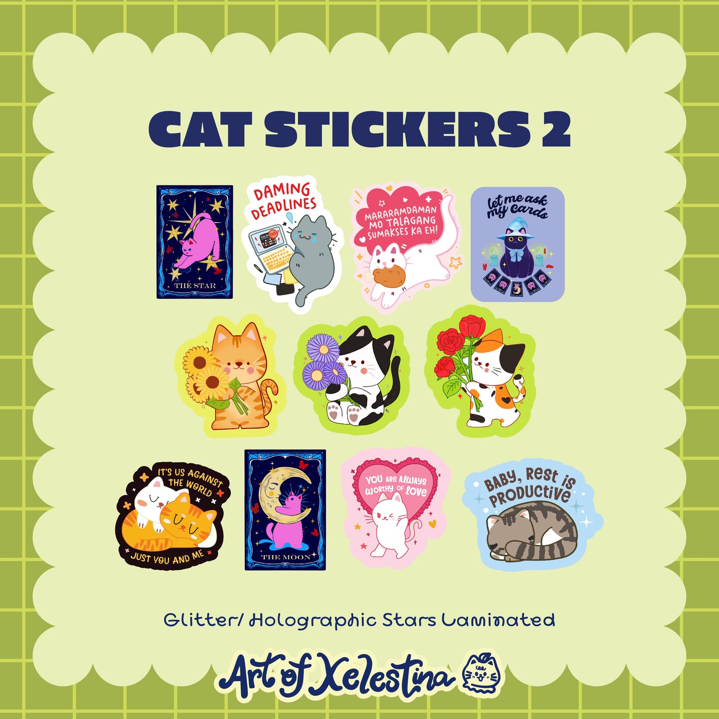 Waterproof Cat Vinyl Stickers Part 2