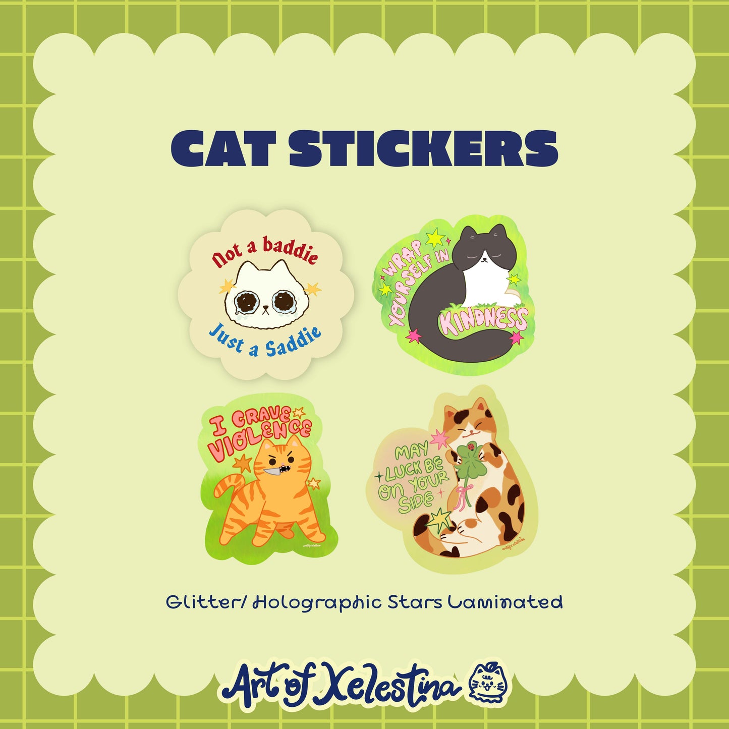 Waterproof Cat Vinyl Stickers Part 3