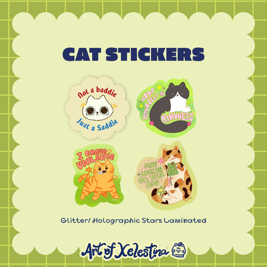 Waterproof Cat Vinyl Stickers Part 3