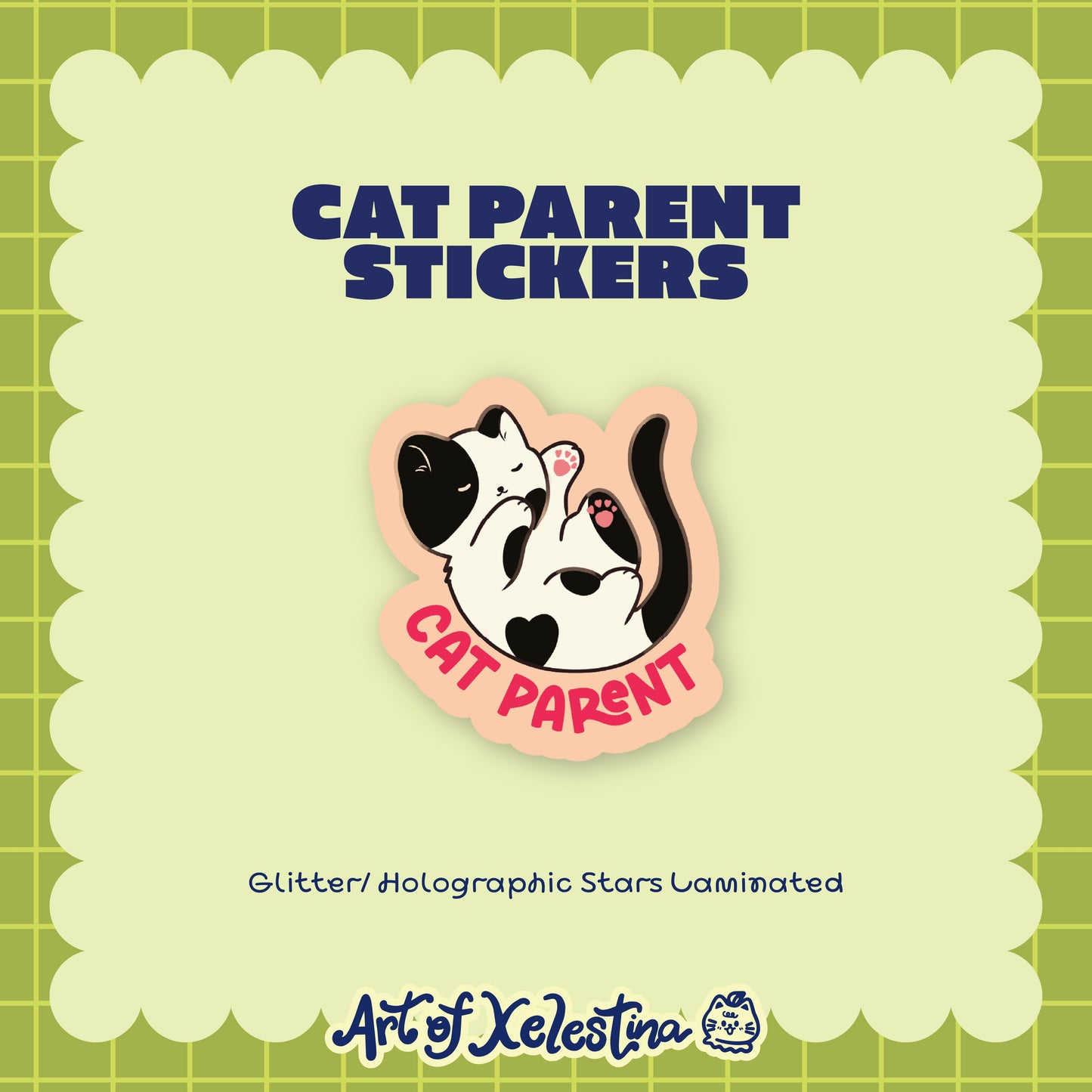 Waterproof Cat Parents Vinyl Stickers