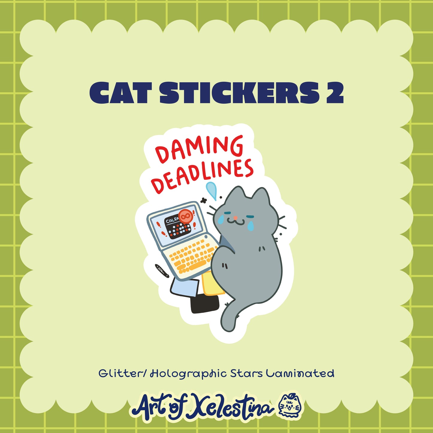 Waterproof Cat Vinyl Stickers Part 2