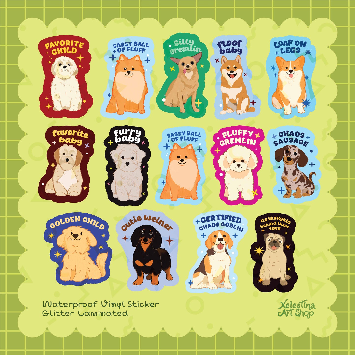 Dog Waterproof Vinyl Stickers 🐶