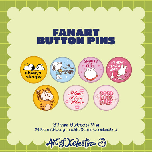 Fan Art Button Pins