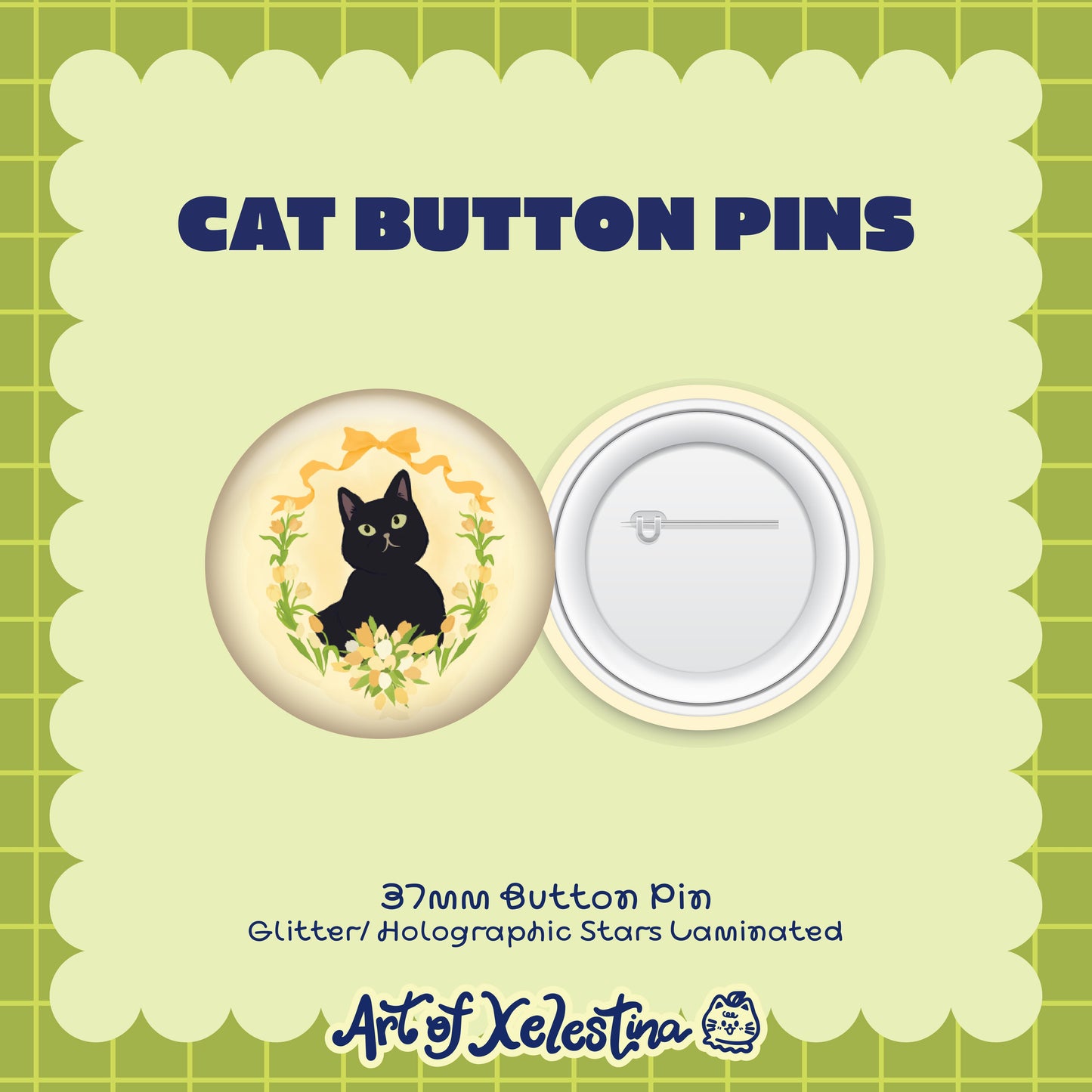 Cat Button Pins
