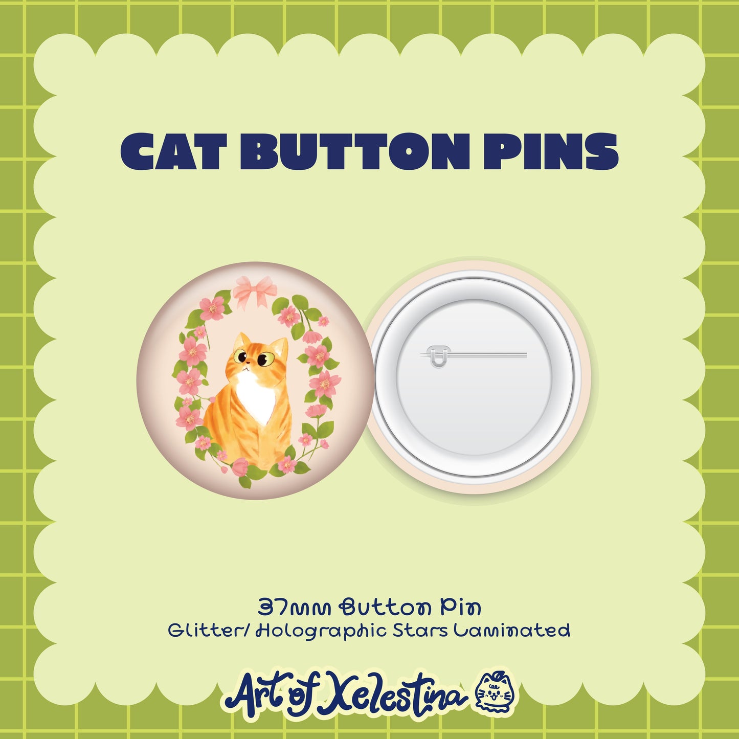 Cat Button Pins