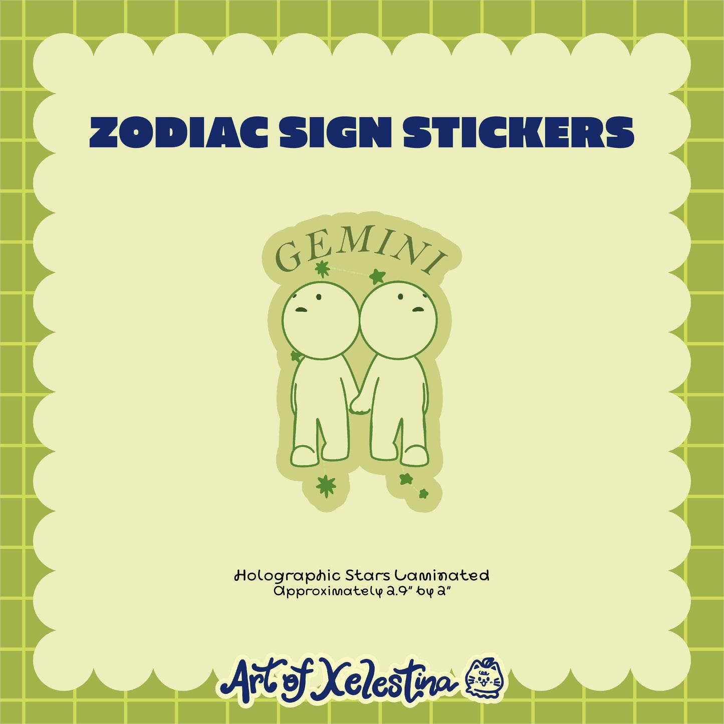 Smiski Zodiac Waterproof Vinyl Stickers