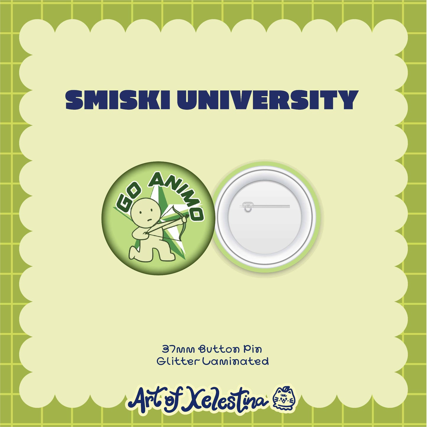 Smiski Universities Button Pins