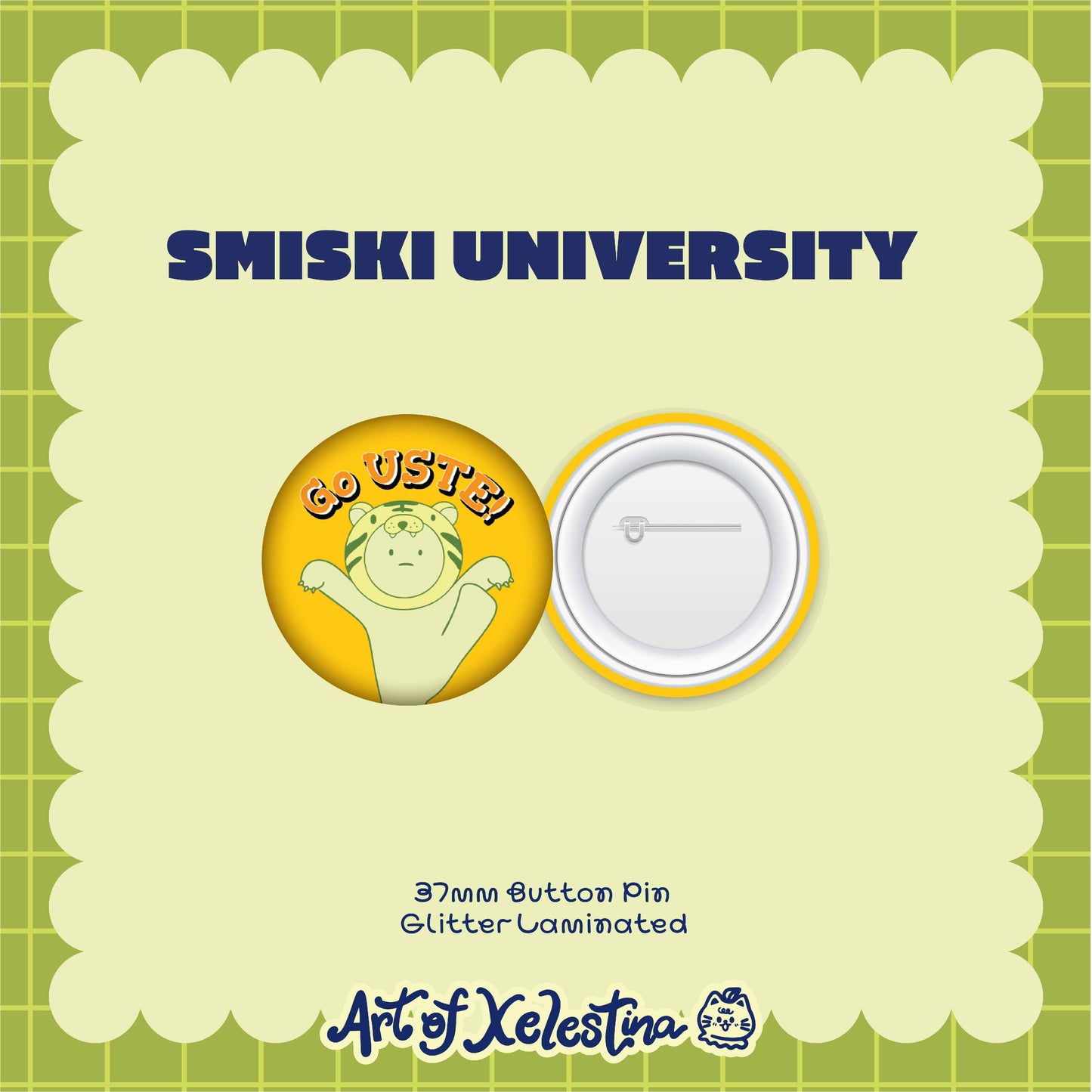 Smiski Universities Button Pins