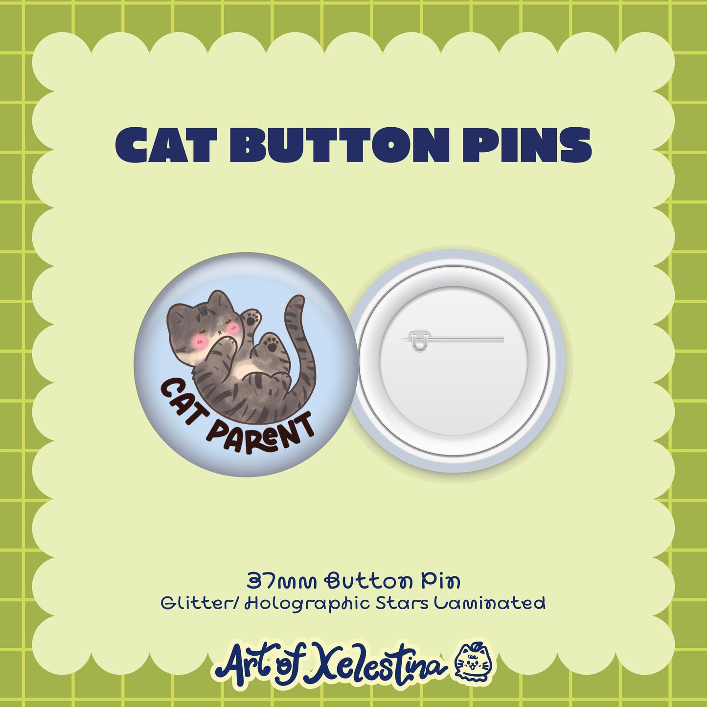 Cat Button Pins