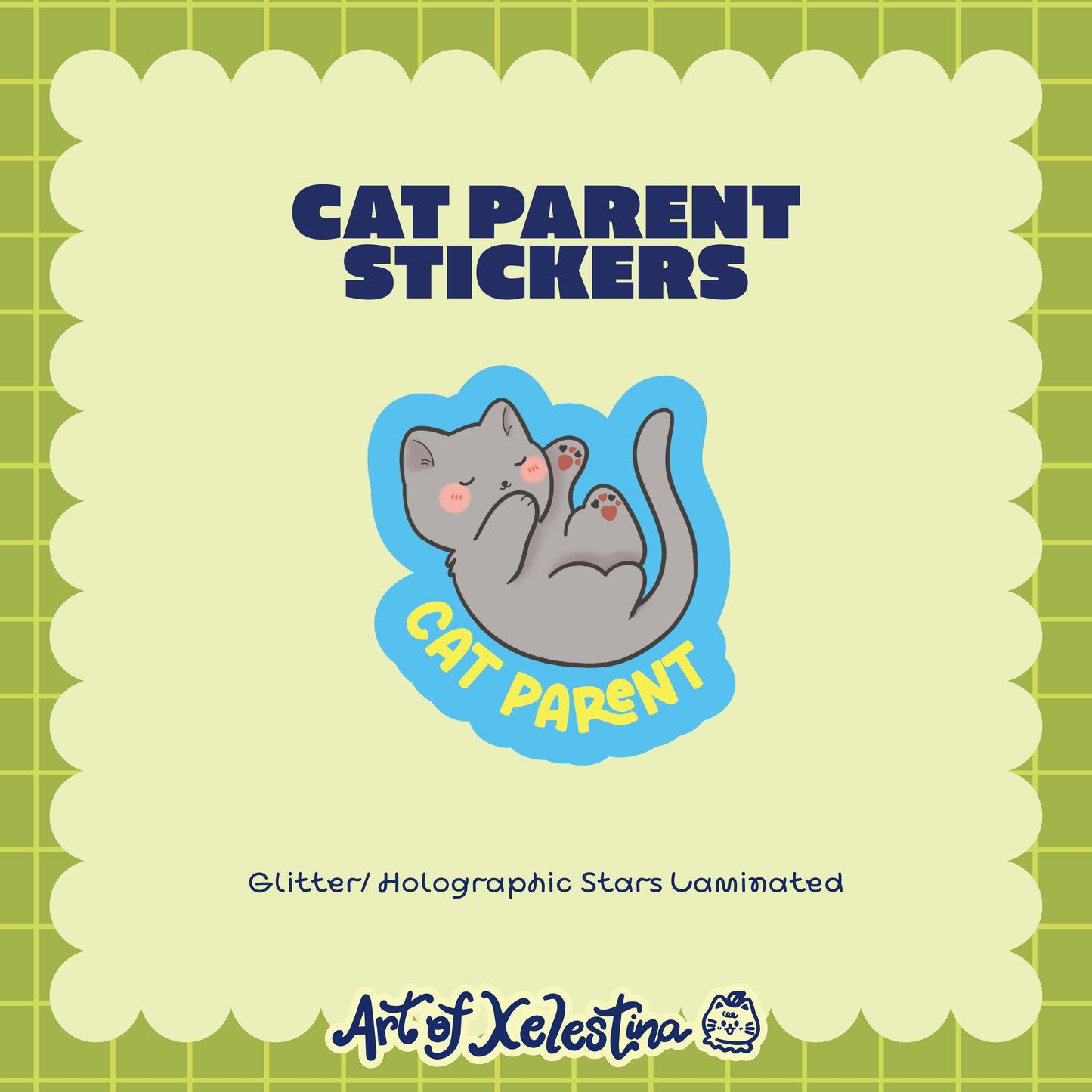 Waterproof Cat Parents Vinyl Stickers