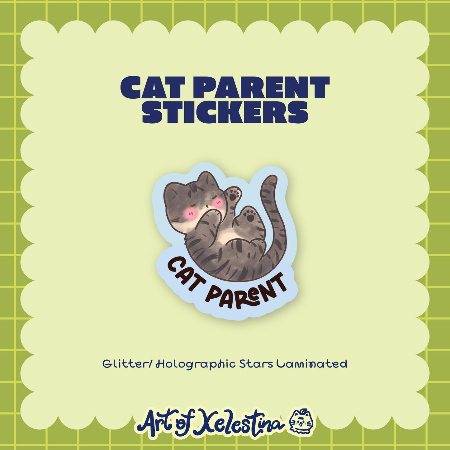 Waterproof Cat Parents Vinyl Stickers