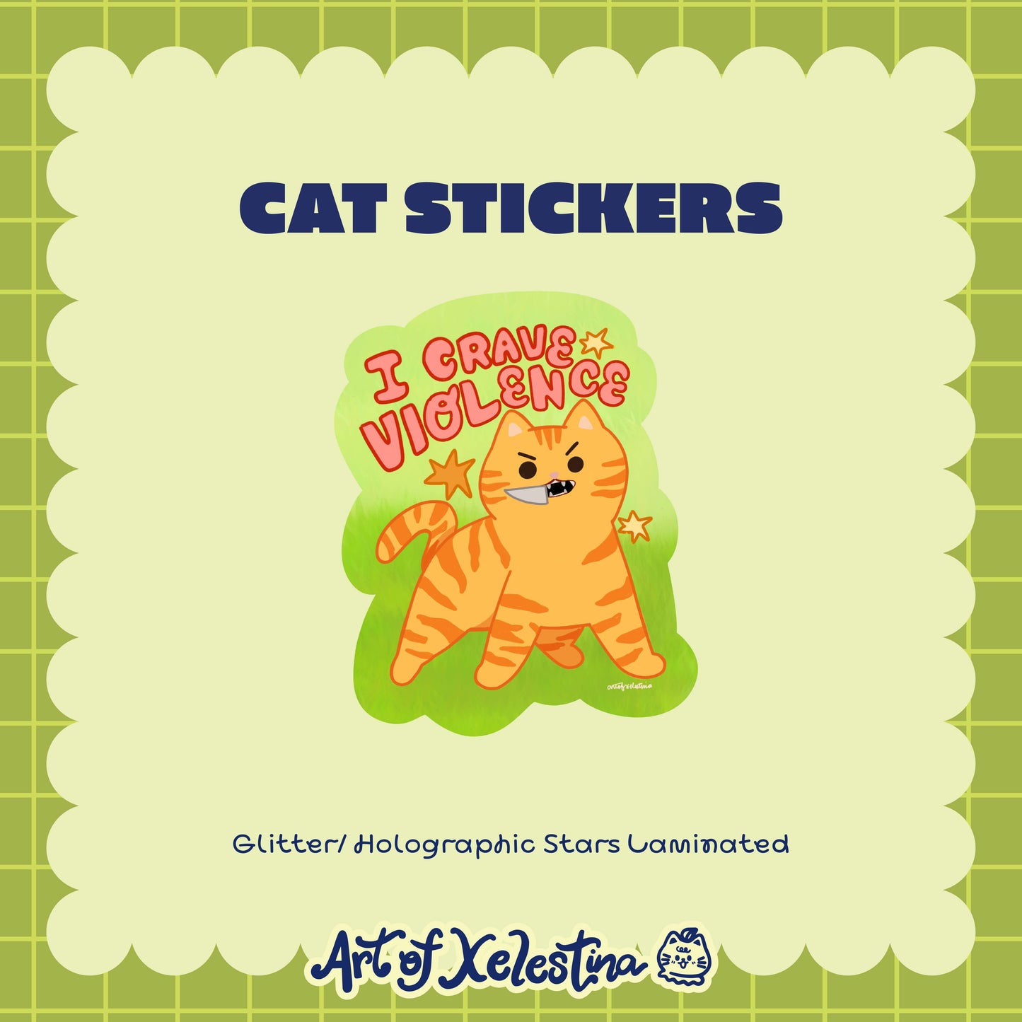 Waterproof Cat Vinyl Stickers Part 3