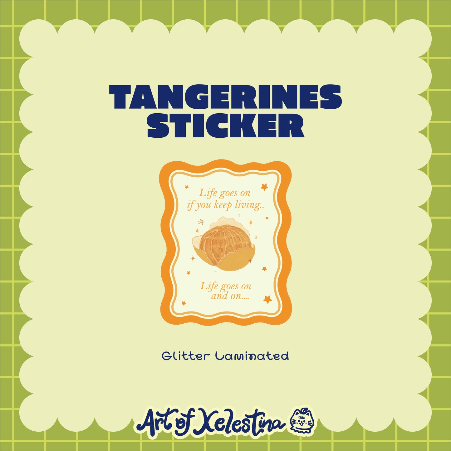 Tangerines Waterproof Vinyl Stickers