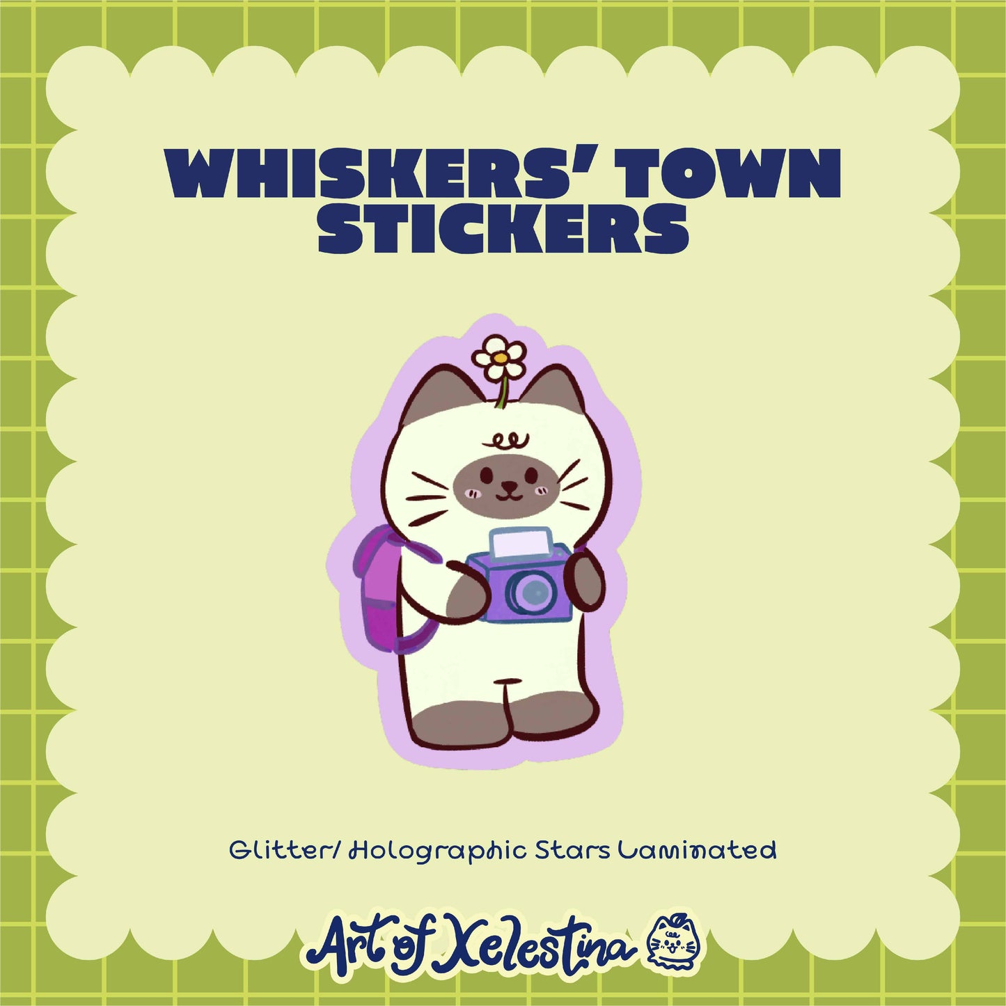 Whiskers' Town Waterproof Vinyl Stickers