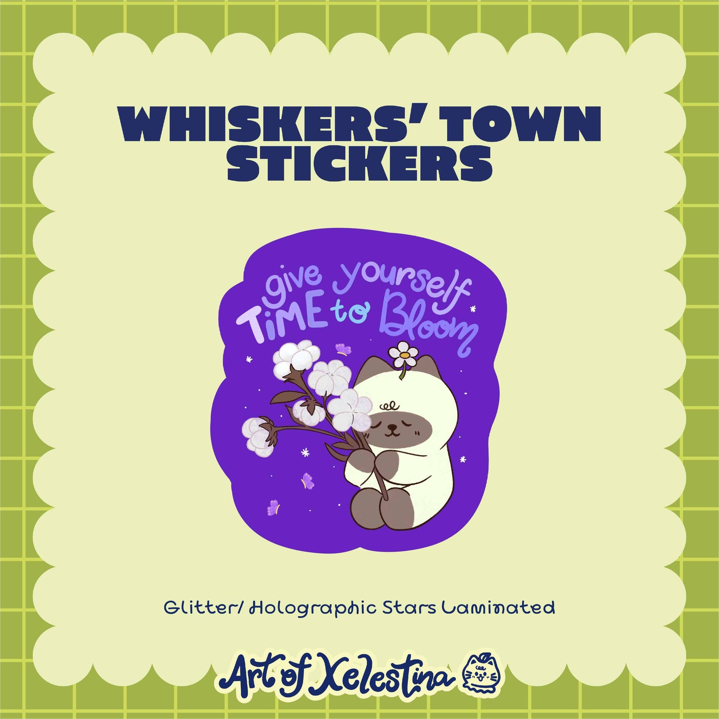 Whiskers' Town Waterproof Vinyl Stickers