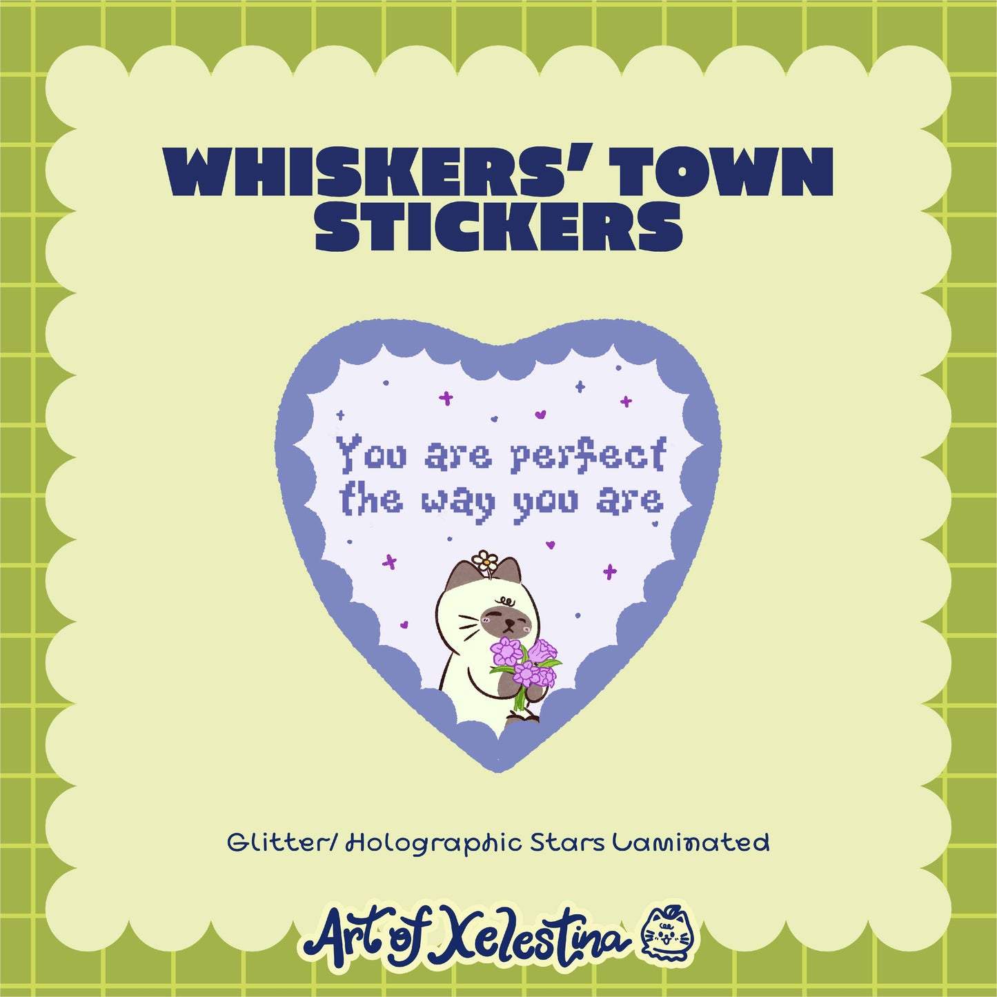 Whiskers' Town Waterproof Vinyl Stickers