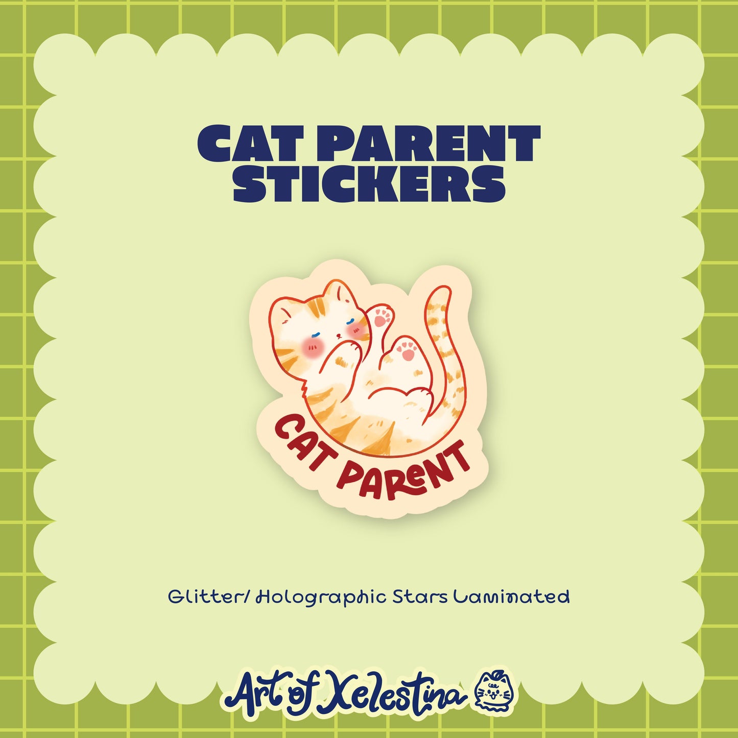 Waterproof Cat Parents Vinyl Stickers