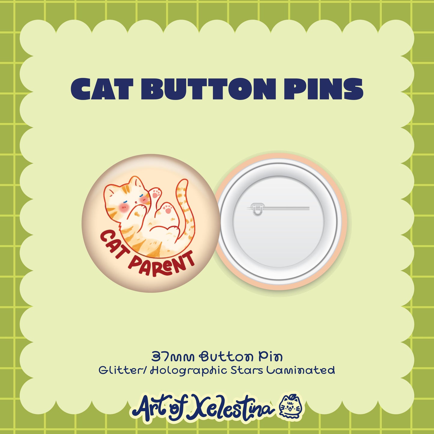Cat Button Pins