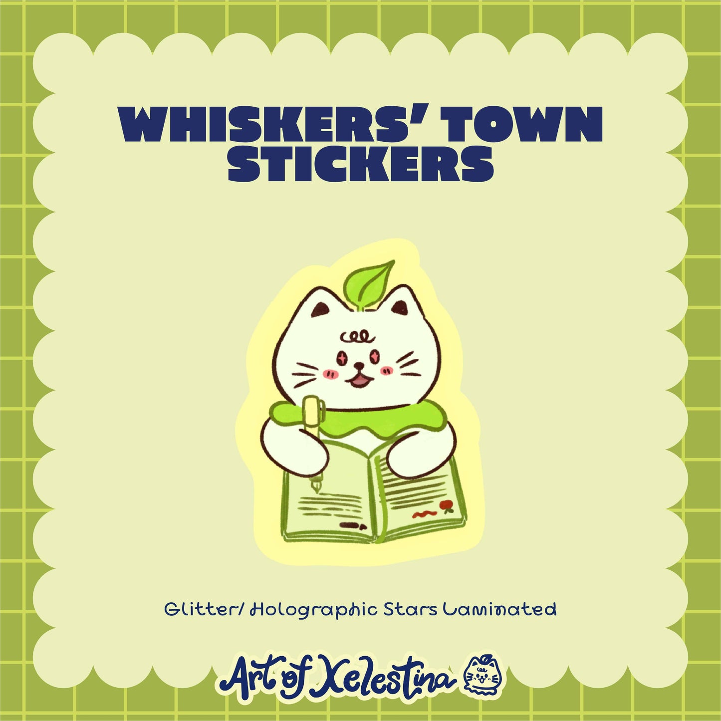 Whiskers' Town Waterproof Vinyl Stickers