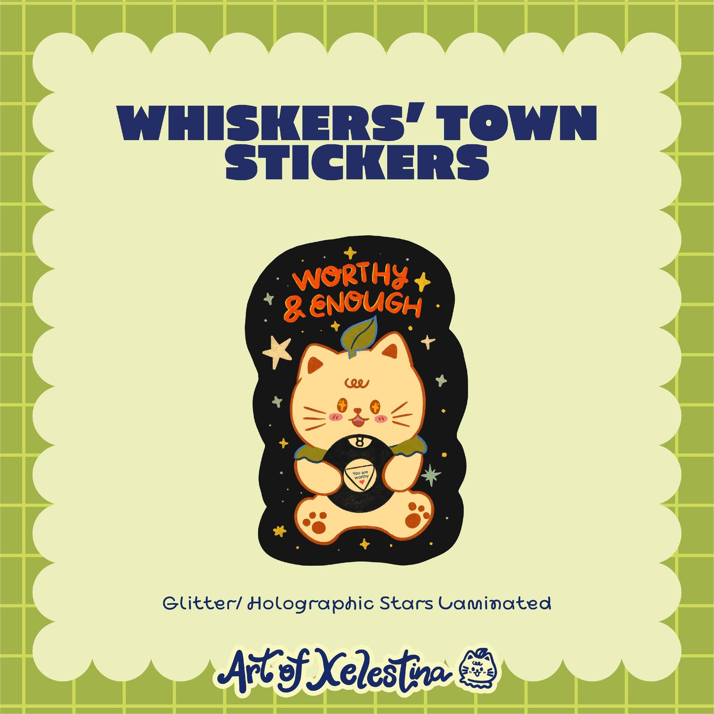 Whiskers' Town Waterproof Vinyl Stickers