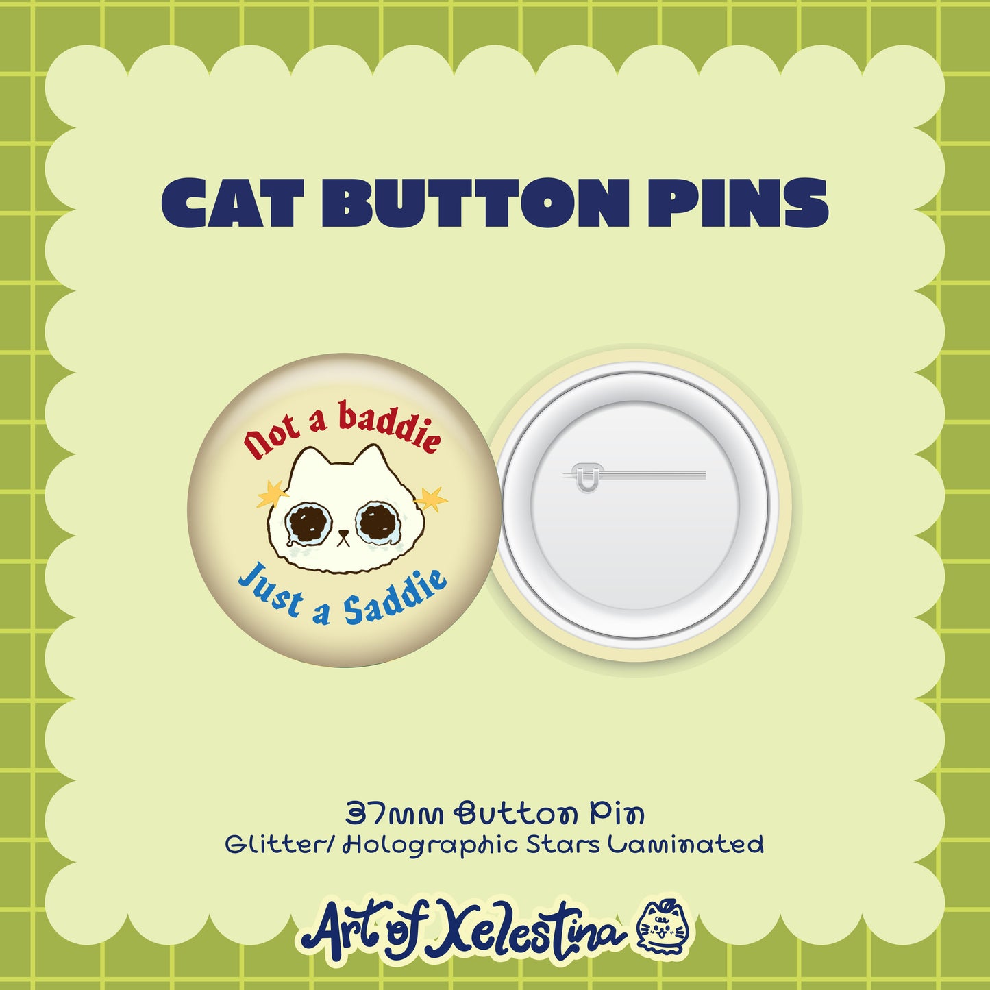 Cat Button Pins