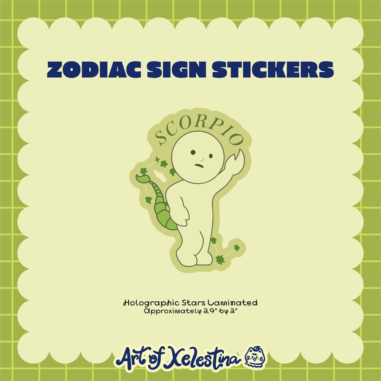 Smiski Zodiac Waterproof Vinyl Stickers