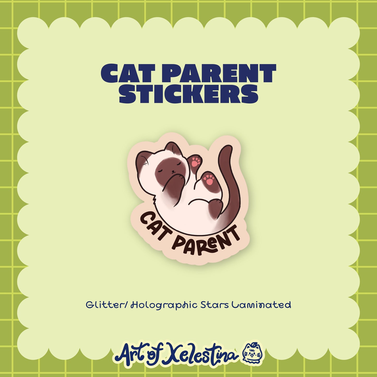Waterproof Cat Parents Vinyl Stickers