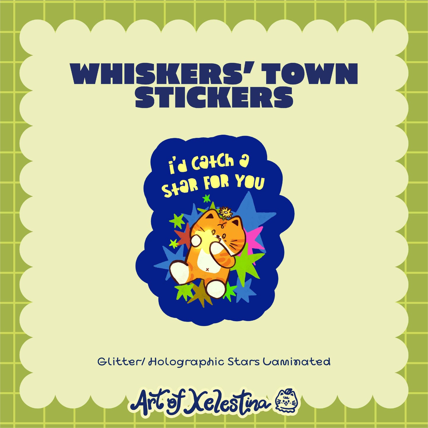 Whiskers' Town Waterproof Vinyl Stickers