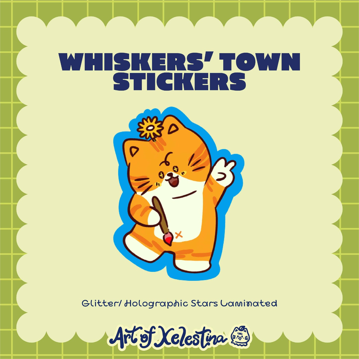 Whiskers' Town Waterproof Vinyl Stickers