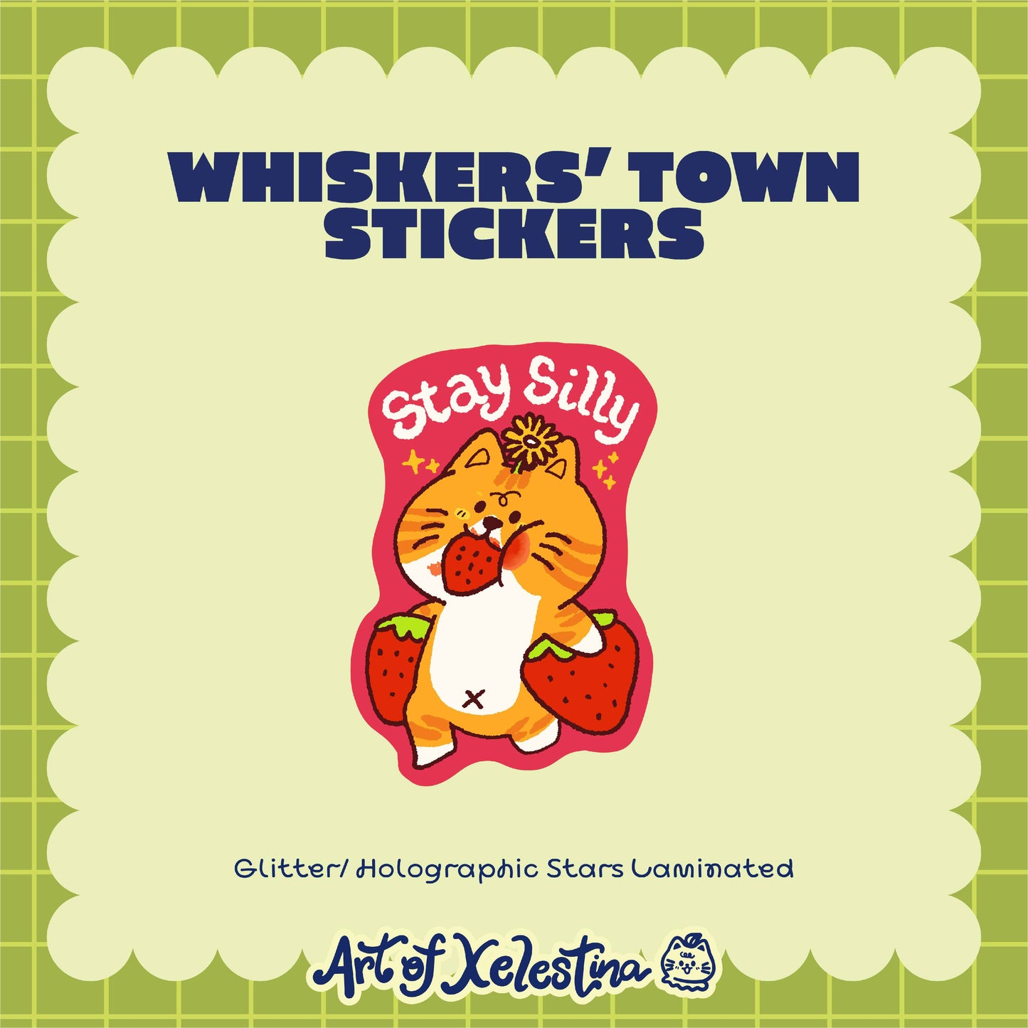 Whiskers' Town Waterproof Vinyl Stickers