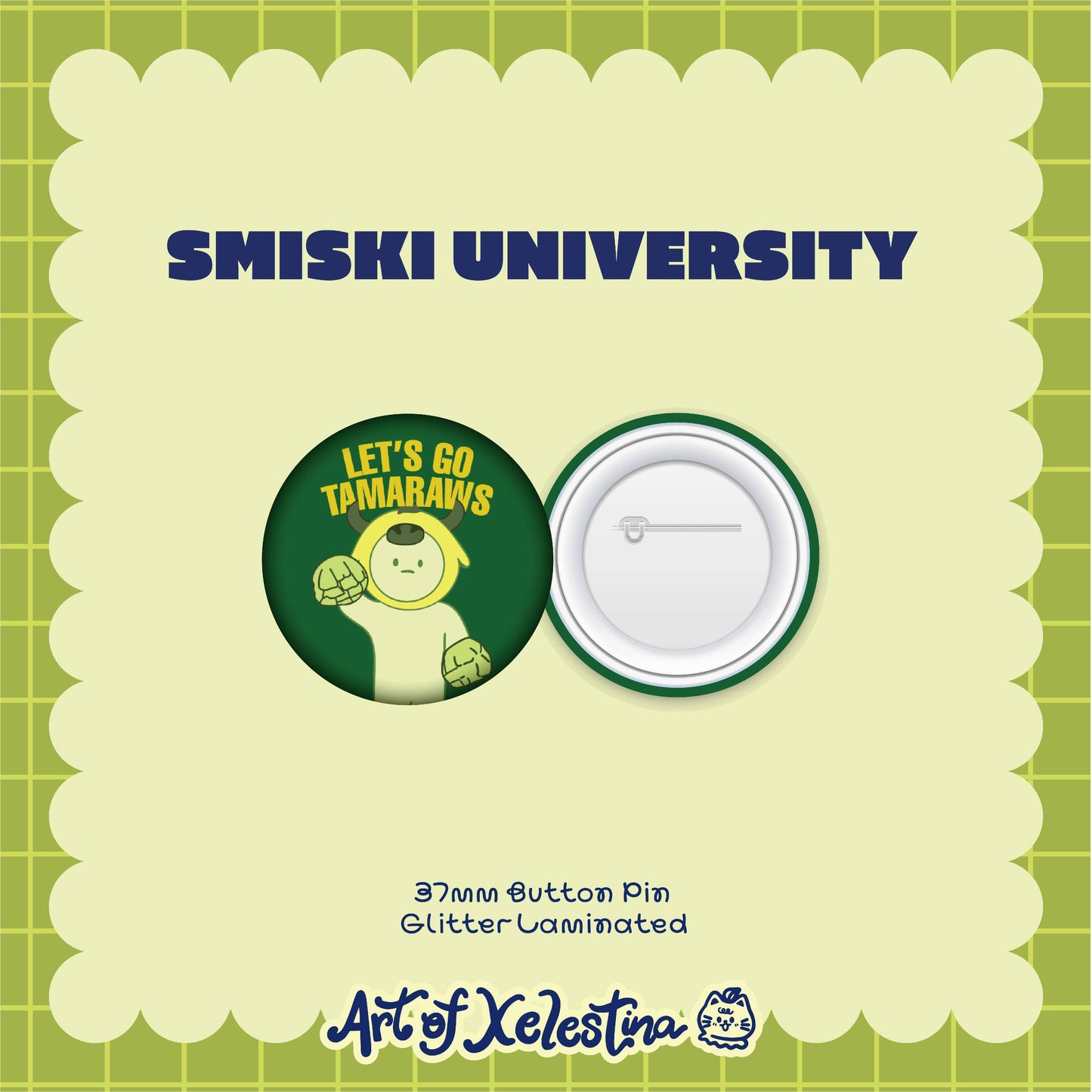 Smiski Universities Button Pins