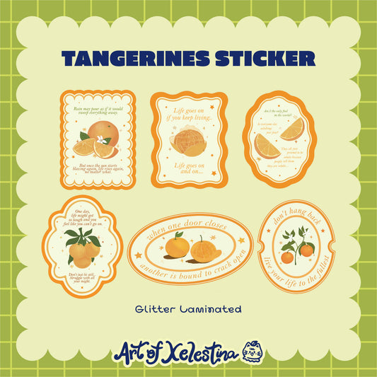 Tangerines Waterproof Vinyl Stickers