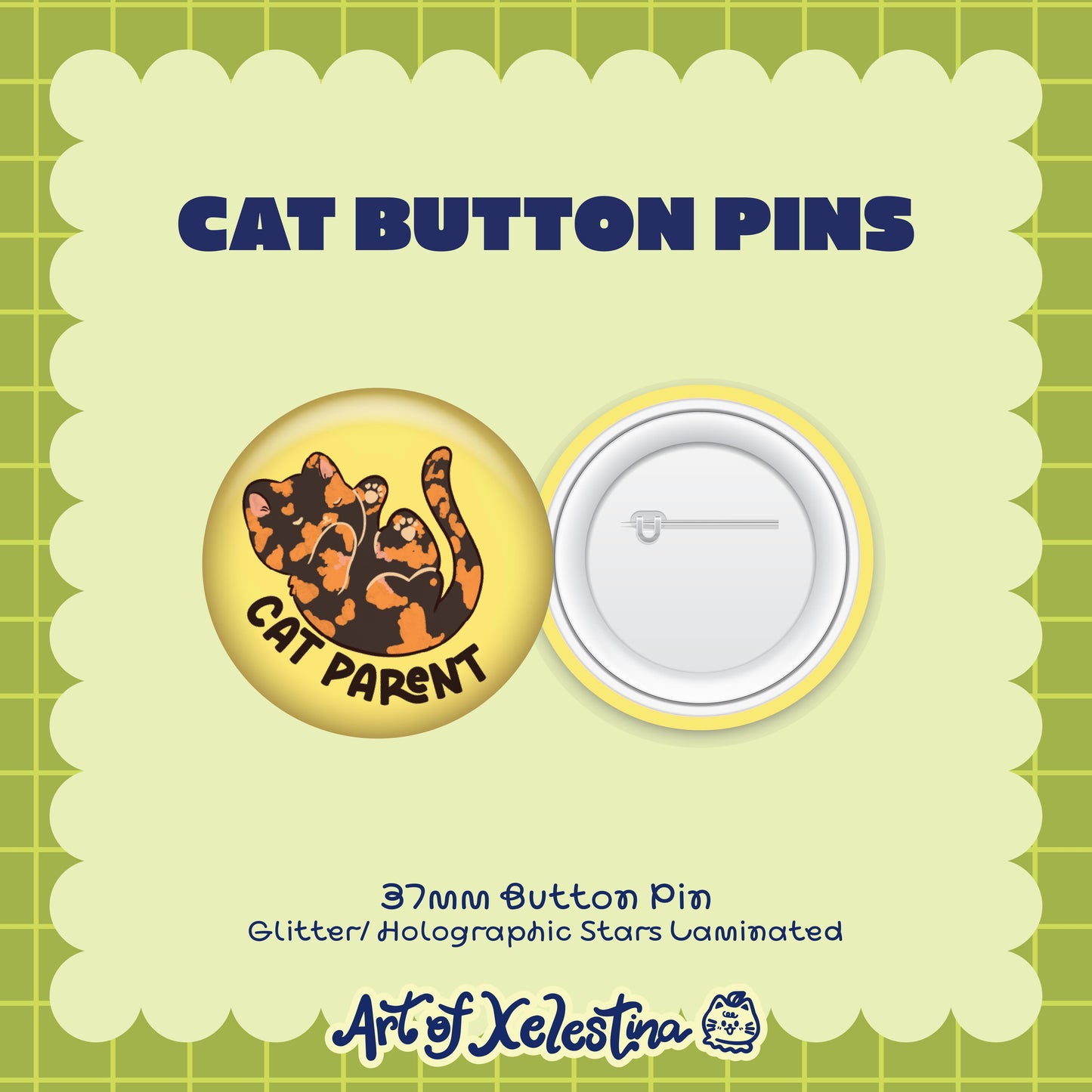 Cat Button Pins