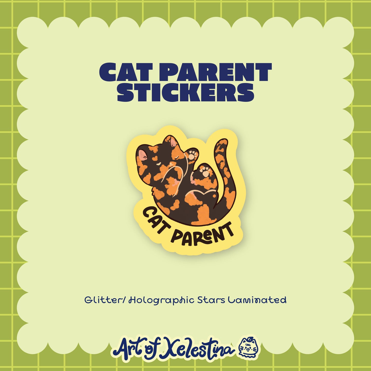 Waterproof Cat Parents Vinyl Stickers